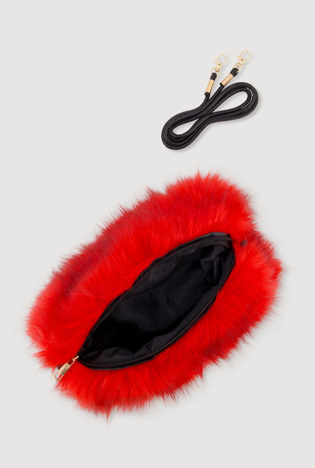 Faux Fur Convertible Muffler Clutch Bag